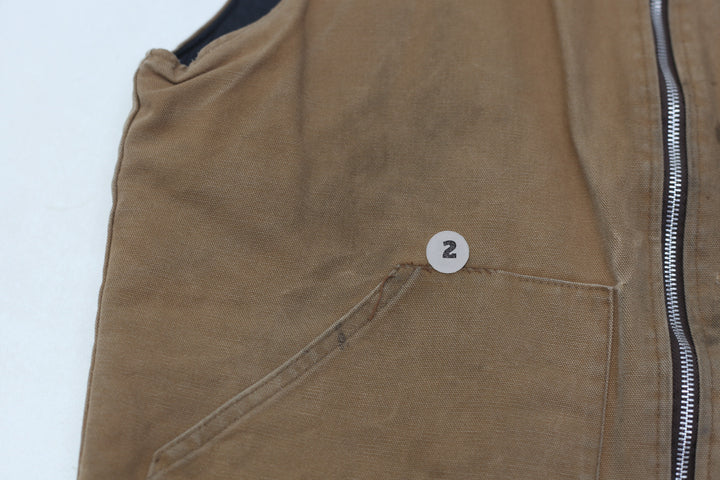 Vintage Work King Brown Zip Up Vest | Migration_Vests - Alternate View | Fashion Rerun