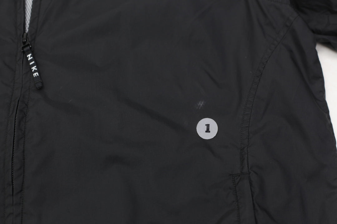 Vintage 90's Black Nike Windbreaker Jacket Ladies