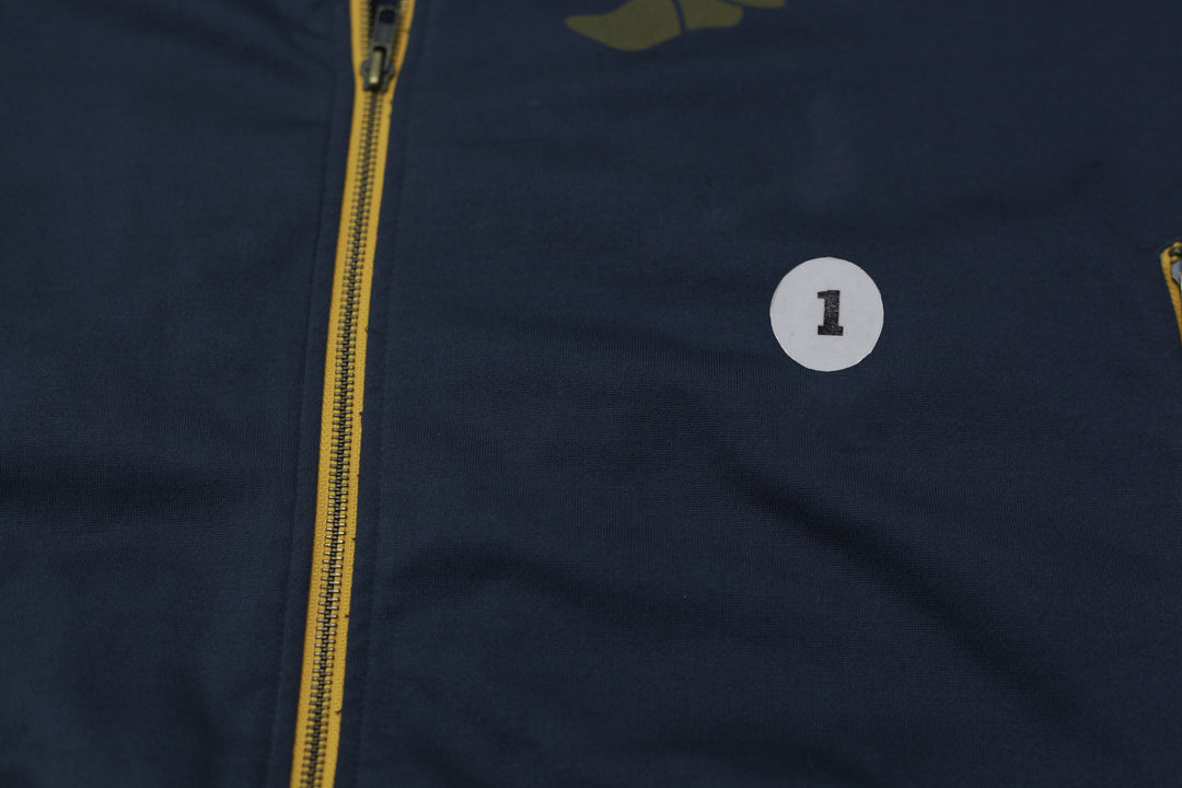 Vintage Nike Track Jacket Mens Medium Gray Winged Foot Olive Street Sewn Rare Y2K