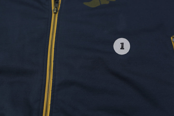 Vintage Nike Track Jacket Mens Medium Gray Winged Foot Olive Street Sewn Rare Y2K