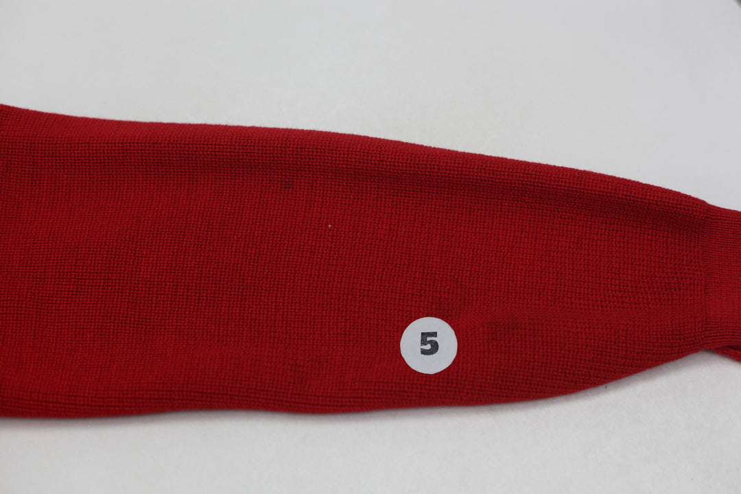 White Ram Vintage Bonspieler Red Sweater Cardigan Made In Canada