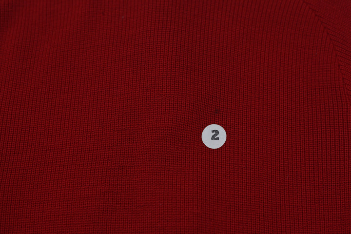 White Ram Vintage Bonspieler Red Sweater Cardigan Made In Canada