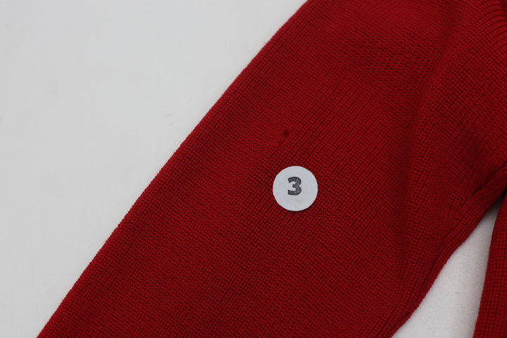 White Ram Vintage Bonspieler Red Sweater Cardigan Made In Canada