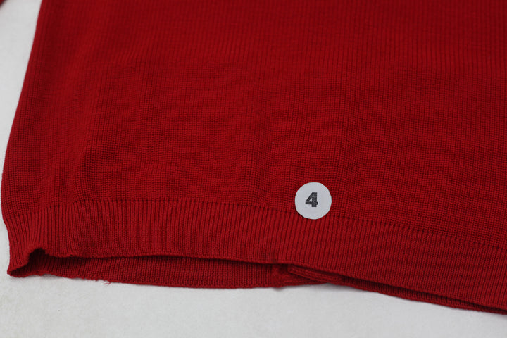 White Ram Vintage Bonspieler Red Sweater Cardigan Made In Canada