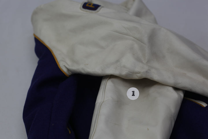 Vintage The Limited Varsity Jacket Wool Blend & Leather Big Embroidery