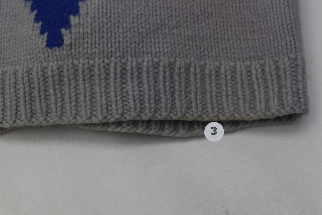 Vintage 50s Hand Knit Wool Cardigan Sweater Shawl Large Mens Race Car