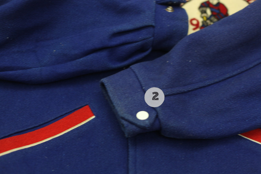 Vintage Schachter's Scotia Bank Financial League Champion Patch Wool Varsity Jacket