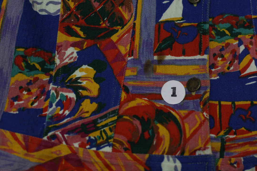 Bold Vintage Jacket From Done Art & Design Abstract All Over Print Jacket