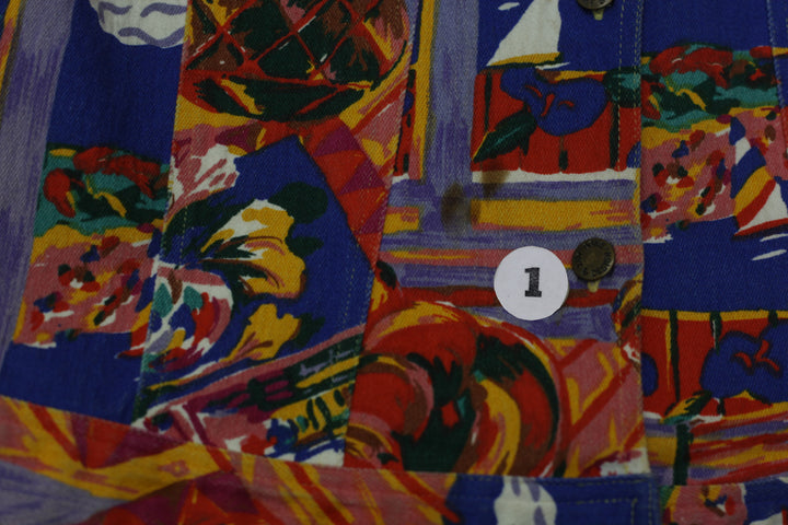 Bold Vintage Jacket From Done Art & Design Abstract All Over Print Jacket