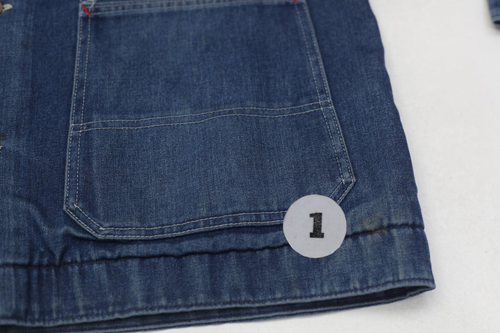 Vintage Big Mac Blanket Lined Dark Blue Denim Chore Jacket Work Made in US | Migration_Jacket UAENAT20 - View | Fashion Rerun