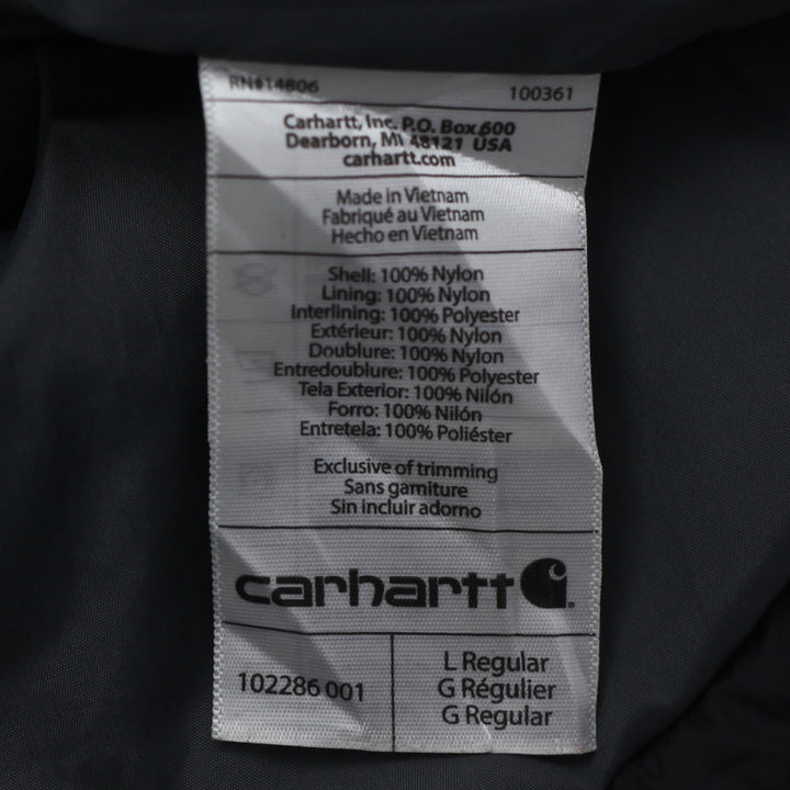 Mens Carhartt Vest Rain Defender 102286-001 Quilted Black Vest