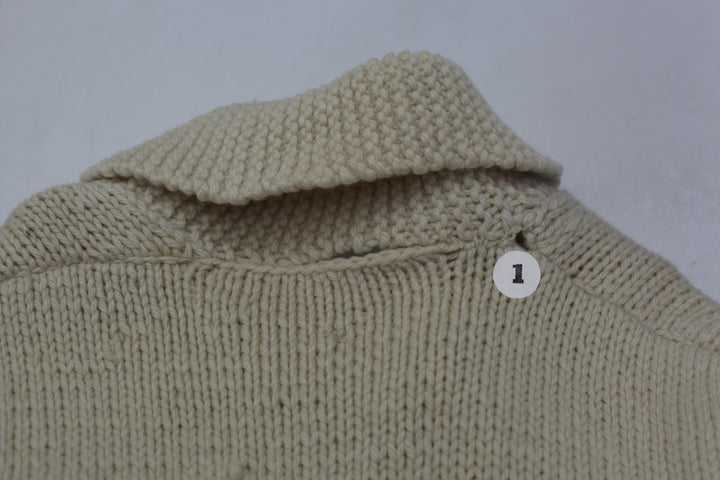 Vintage 60s Cowichan Sweater Hunting Pattern Bird Dog Knit Jacket