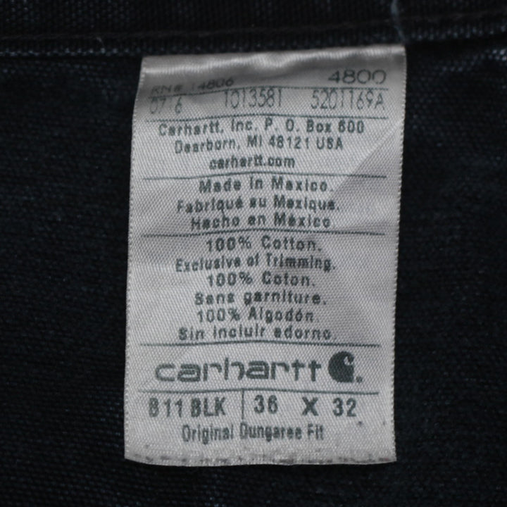 Mens Carhartt B11 BLK Original Dungaree Fit Workwear Pants