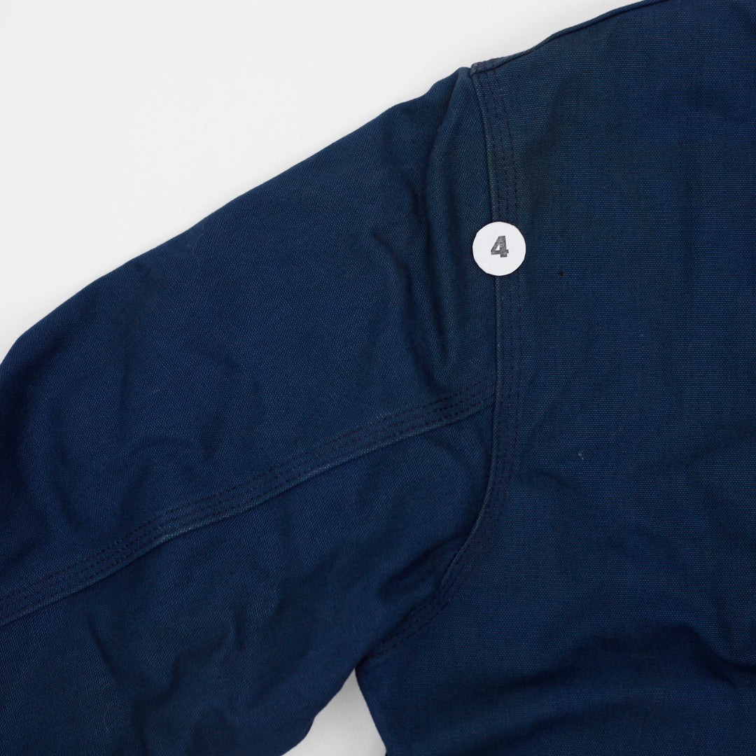 Vintage Mens Carhartt Duck Canvas J03 NVY Zip Up Hooded Jacket