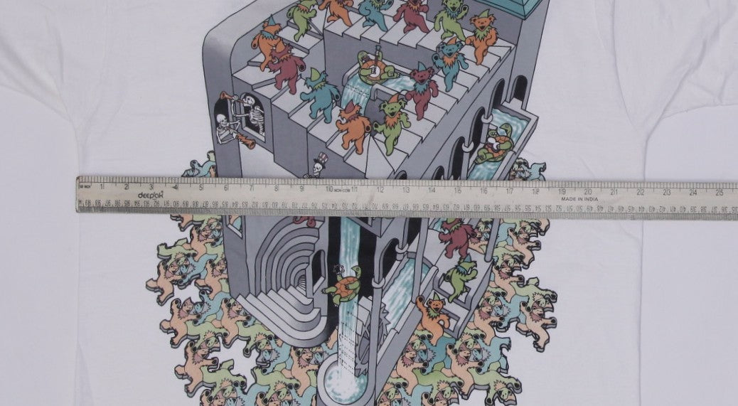 Vintage 1993 Grateful Dead MC Escher T-Shirt Liquid Blue