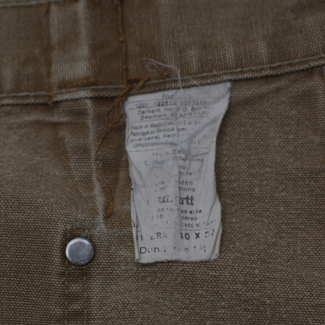Mens Carhartt BO1 BRN Double Knee Dungaree Fit Pants