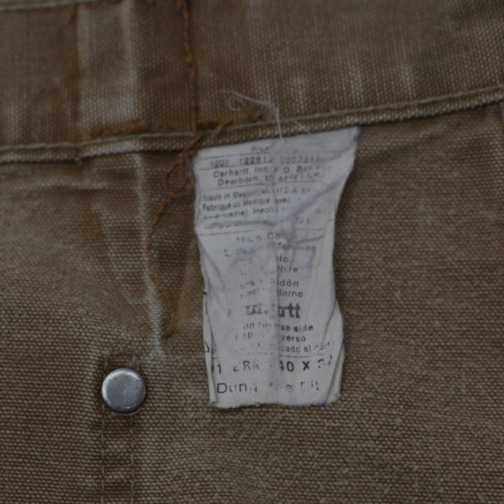 Mens Carhartt BO1 BRN Double Knee Dungaree Fit Pants