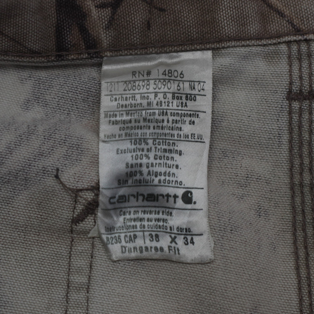 Mens Customize Carhartt B235 CAP Dungaree Fit Realtree Cap Workwear Pants