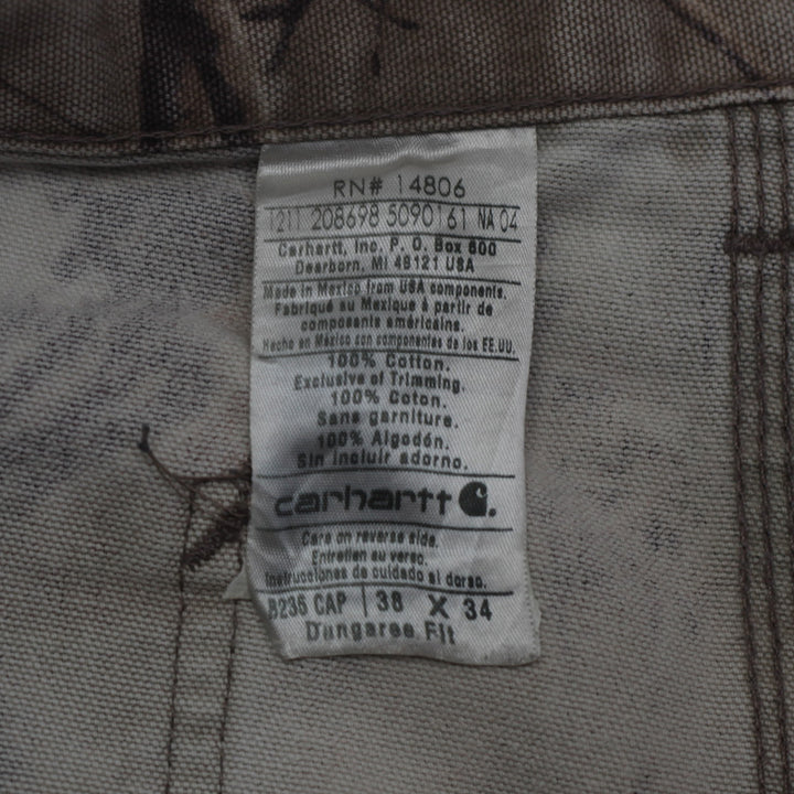 Mens Customize Carhartt B235 CAP Dungaree Fit Realtree Cap Workwear Pants