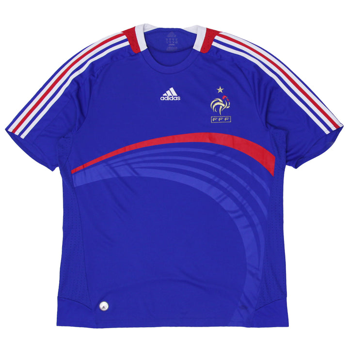Mens France National Team 2007 2008 Home Football Shirt Adidas Jersey