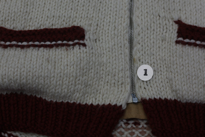 Vintage Ladies 1970s 70s Hand Knitted Cowichan Wool Sweater