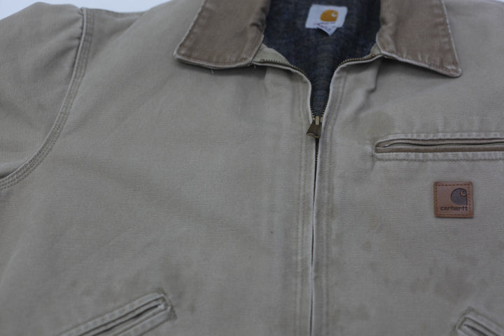 Mens Carhartt J97 266 Cottonwood Detroit Beige Jacket