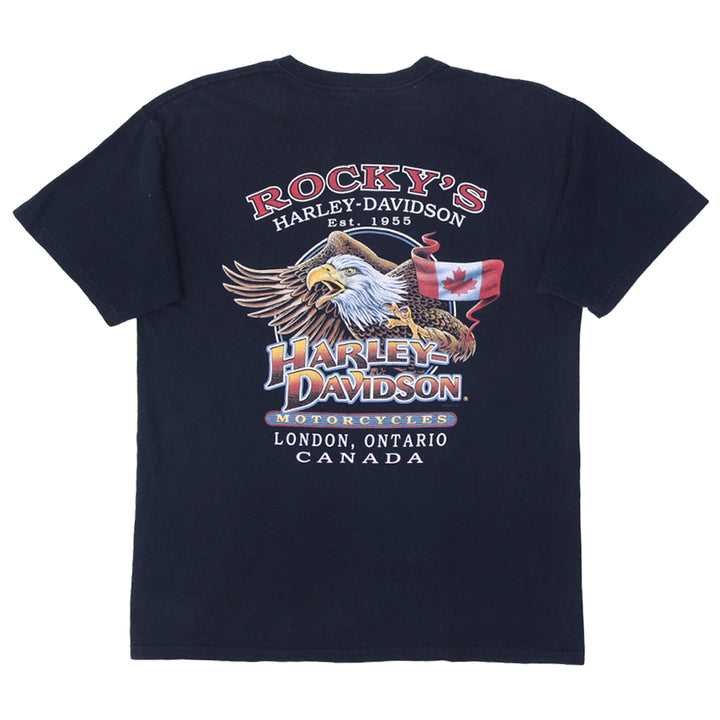 Mens Harley Davidson Rocky's London Ontario Canada T-Shirt