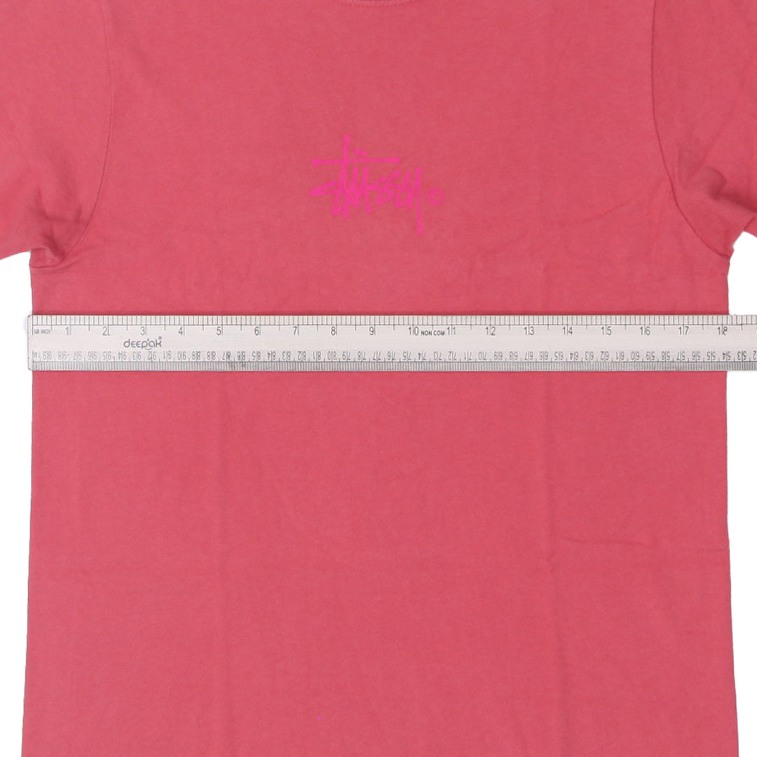 Mens Stussy Logo Crewneck T-Shirt