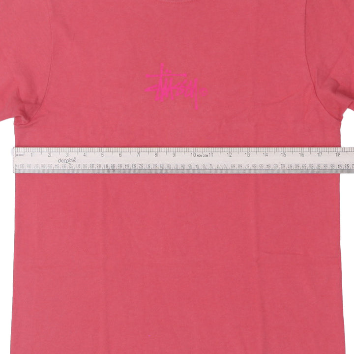 Mens Stussy Logo Crewneck T-Shirt