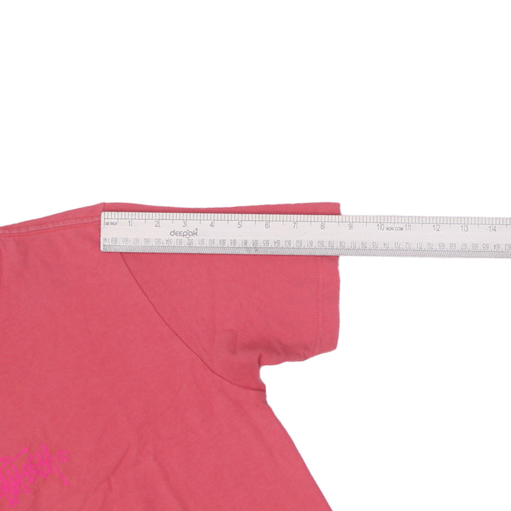 Mens Stussy Logo Crewneck T-Shirt