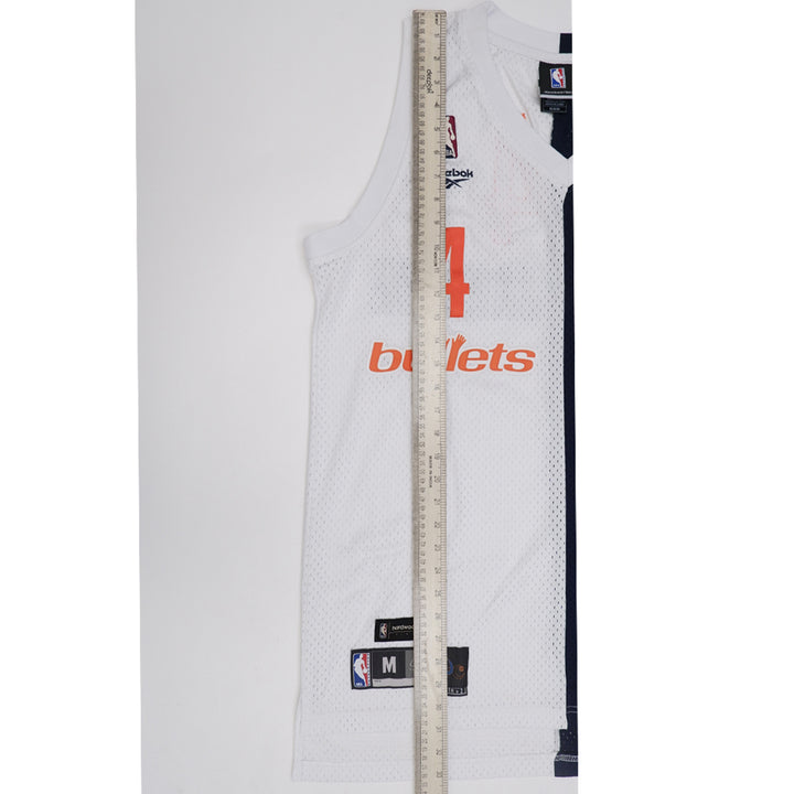 Mens Antawn Jamison Washington Bullets Wizards Jersey White Reebok Hardwood