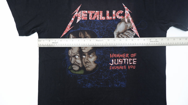 Mens Sound Rock Hammer Of Justice Crushes You Metallica T-Shirt