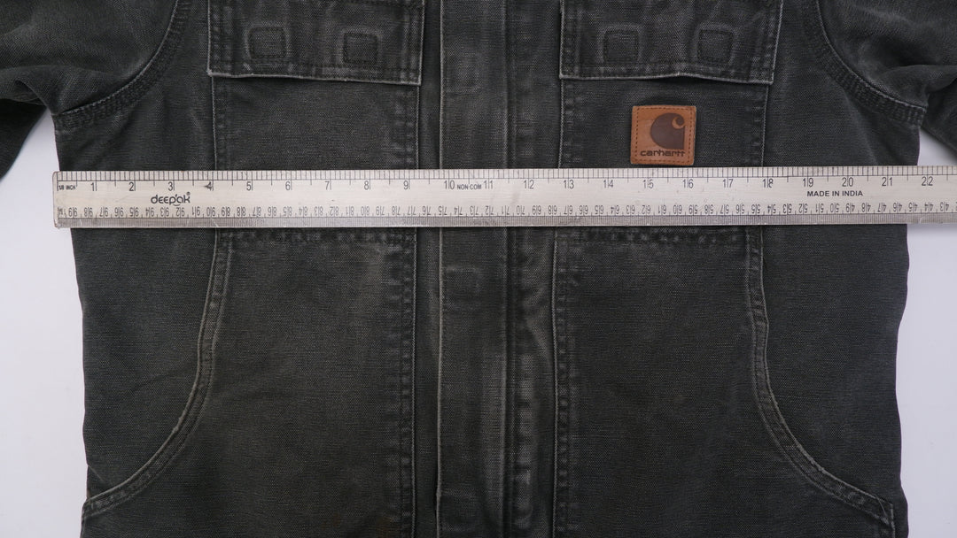 Mens Carhartt Arctic Jacket C26 MOS Mens Green Duck Canvas Quilt Lined Chore Coat