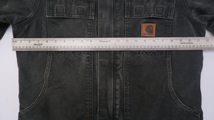 Mens Carhartt Arctic Jacket C26 MOS Mens Green Duck Canvas Quilt Lined Chore Coat