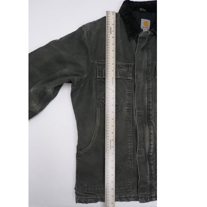 Mens Carhartt Arctic Jacket C26 MOS Mens Green Duck Canvas Quilt Lined Chore Coat