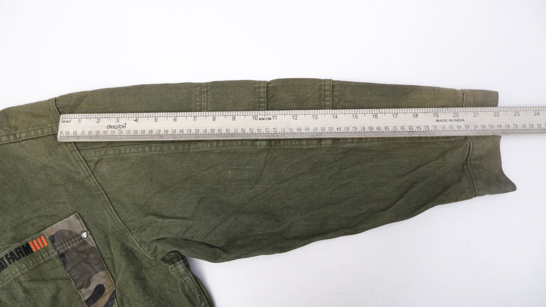 Y2K Mens Phat Farm Sport Utility Full Zip Denim Jacket