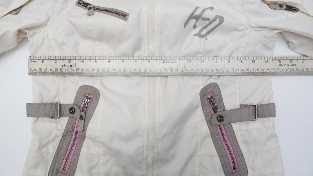 Ladies Harley Davidson Riding Gear Jacket Cream Tan Pink