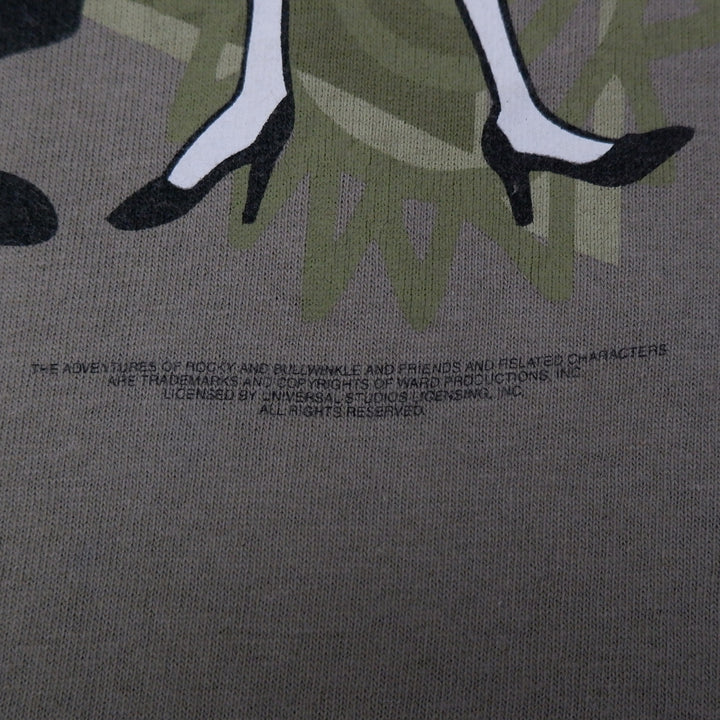 Vintage Rocky Bullwinkle T-Shirt Boris And Natasha Brown 90s Moose Cartoon | Migration_T-Shirts UAENAT20 - Ba | Fashion Rerun