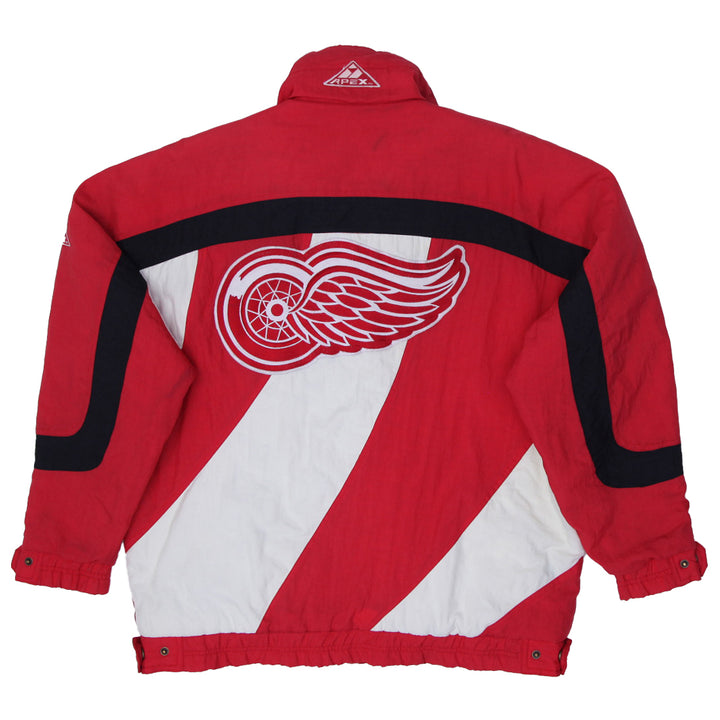 Vintage 90s Apex One Detroit Red Wings Puffer Jacket Red NHL Hockey