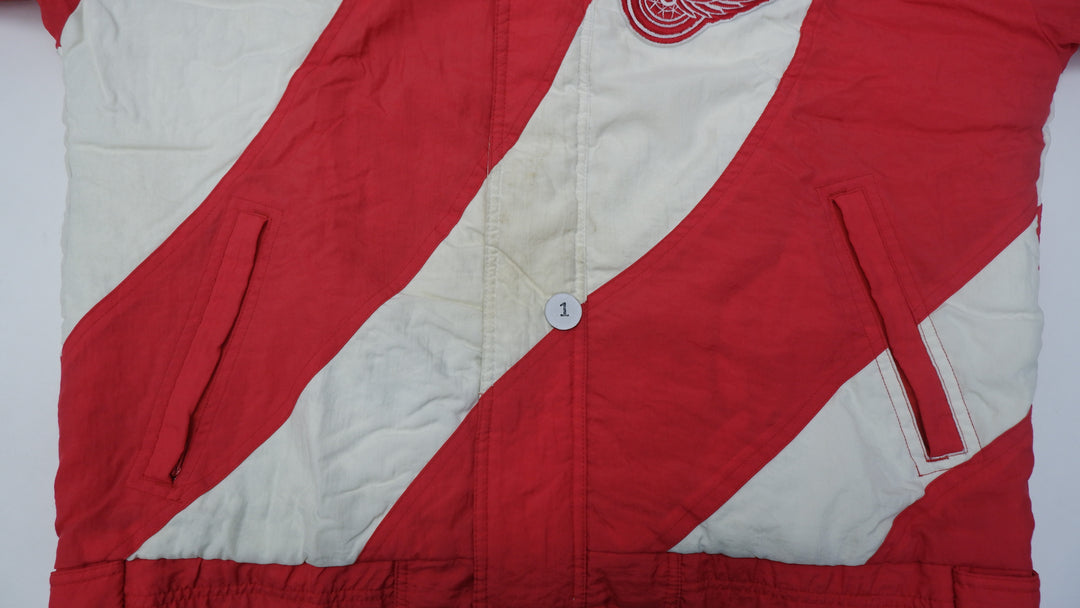 Vintage 90s Apex One Detroit Red Wings Puffer Jacket Red NHL Hockey