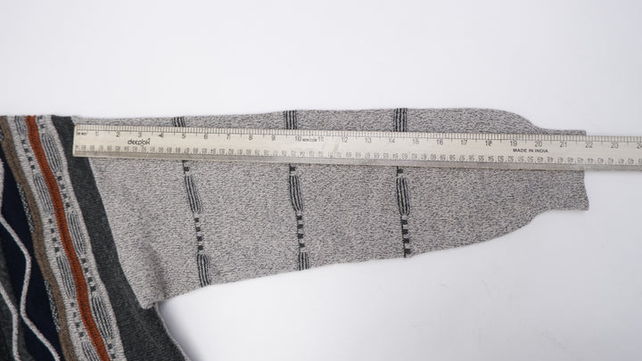 Vintage Mode Monte Carlo Knitted 3D Style V-Neck Sweater