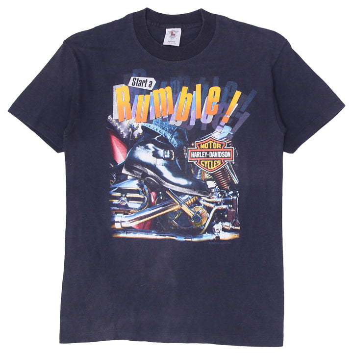 Vintage Harley Davidson Start A Rumble T Shirt Men's XL Single Stitch 80’s NOS