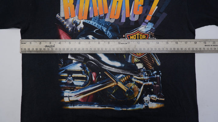 Vintage Harley Davidson Start A Rumble T Shirt Men's XL Single Stitch 80’s NOS