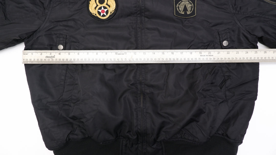 Vintage Flight Deck USA Nylon Zip Up Bomber Reversible Jacket | Migration_Jacket - View 12 | Fashion Rerun