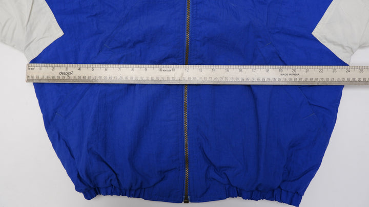 Vintage Adidas Athletics Classic Blue & White Striped Puffer Jacket