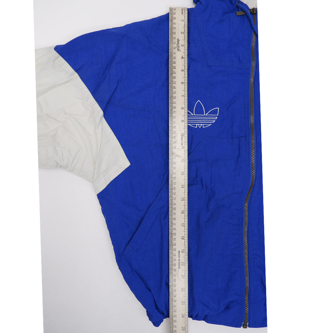 Vintage Adidas Athletics Classic Blue & White Striped Puffer Jacket