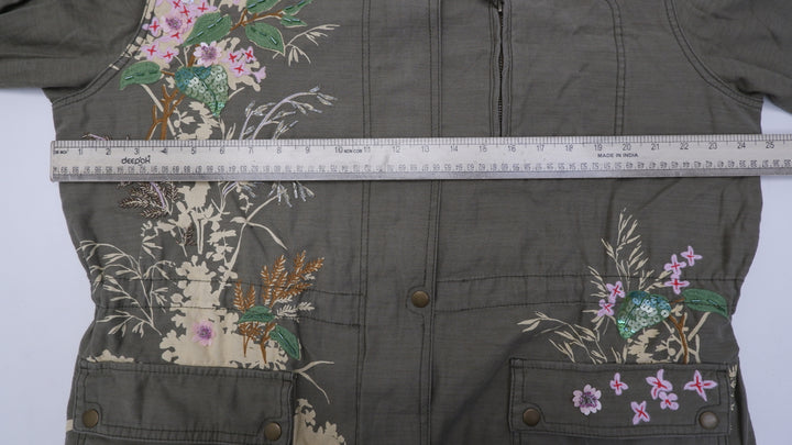 Ladies Anthropologie Olive Green Utility Jacket