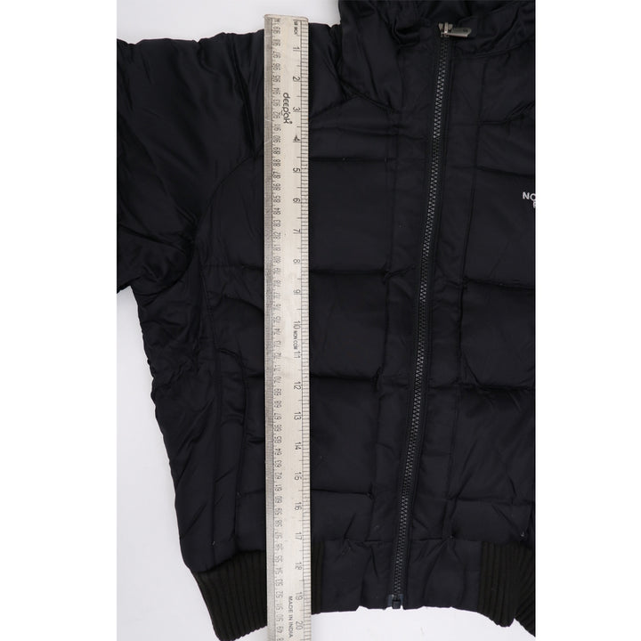 Ladies The North Face F09 550 Puffer Hooded Zip Up Crop Jacket