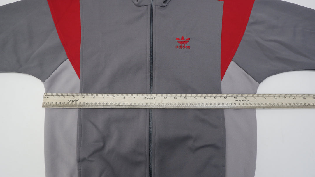 Vintage 80s Embroidered Adidas Logo Track Zip Up Jacket