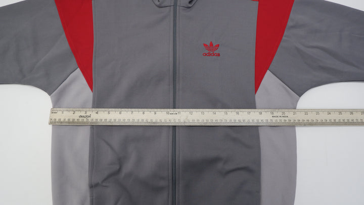 Vintage 80s Embroidered Adidas Logo Track Zip Up Jacket
